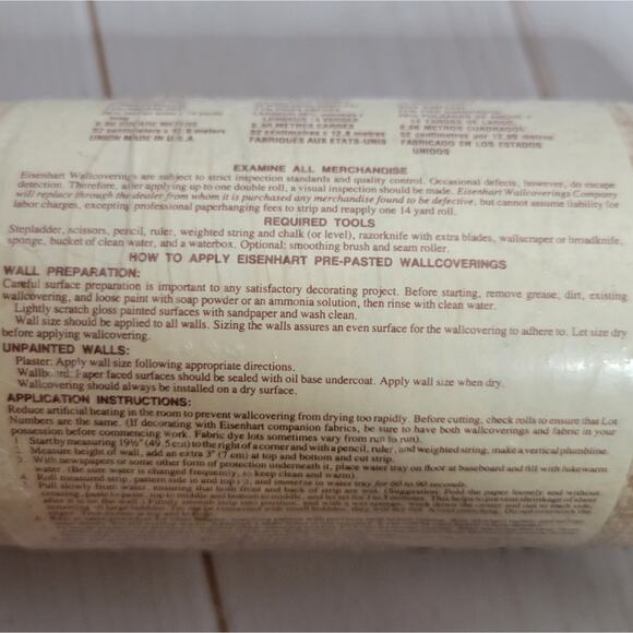 Vintage 60s 70s Deadstock Double Roll Textured Boho Wallcovering Wallpaper - Picture 8 of 10